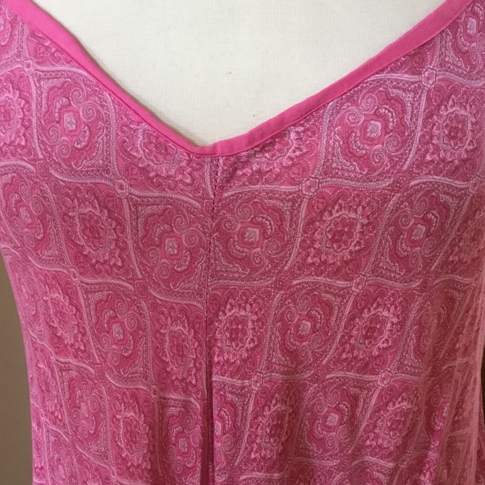 Boutique Pink Paisley Boho Cotton Maxi Dress - Picture 4 of 5